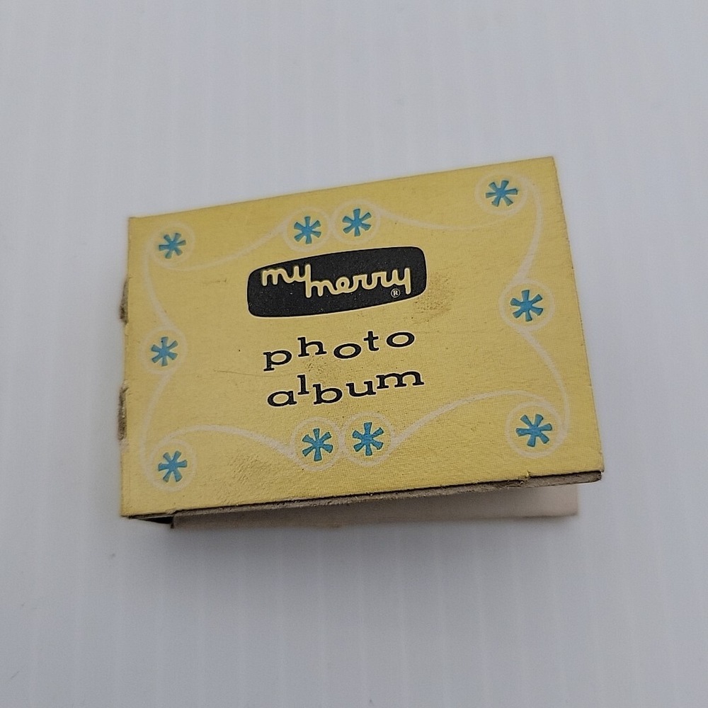 Vintage 1950s My Merry Doll Play Set Photo Album Miniature Yellow MCM Toy